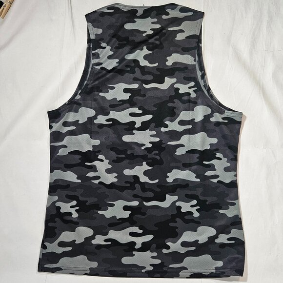 Gymshark Gray Camo Jersey Tank Top Men's Size Medium - Picture 4 of 6